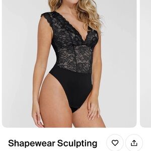 Chic Black Lace Bodysuit